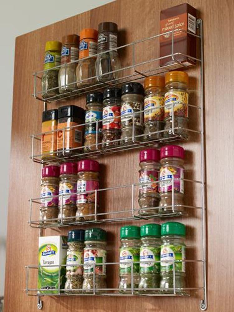 SPICE / JAR RACK - 4-tier to suit 500mm wide cabinet door (ECF WWSR)