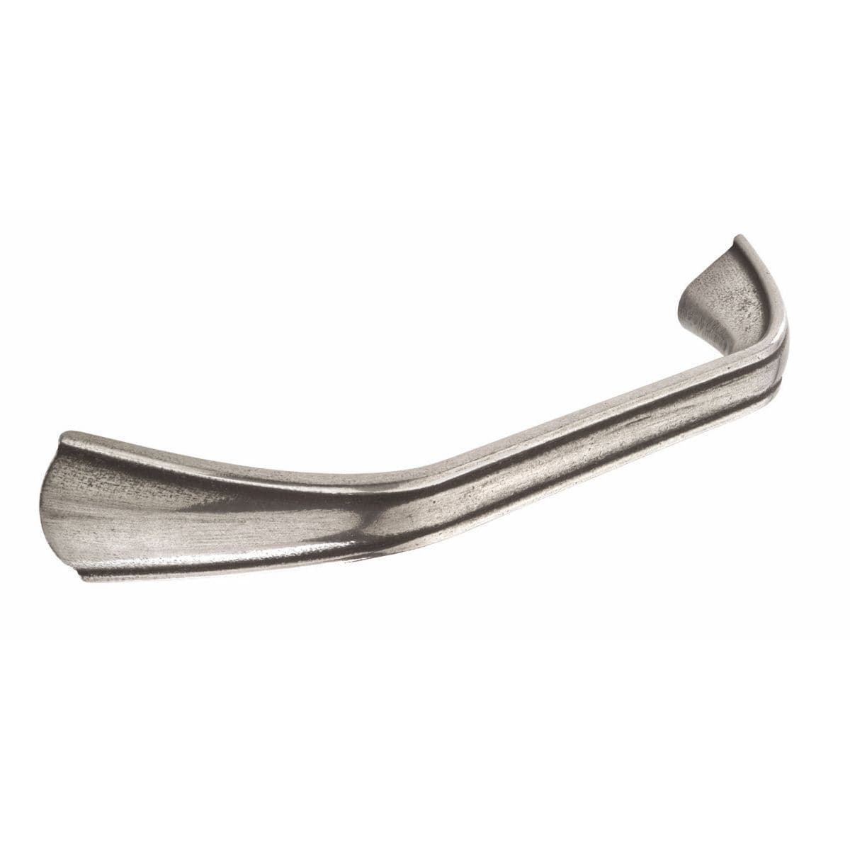 STRETTON D Cupboard Handle - 128mm h/c size - POLISHED PEWTER finish (PWS H1054.128.PE)