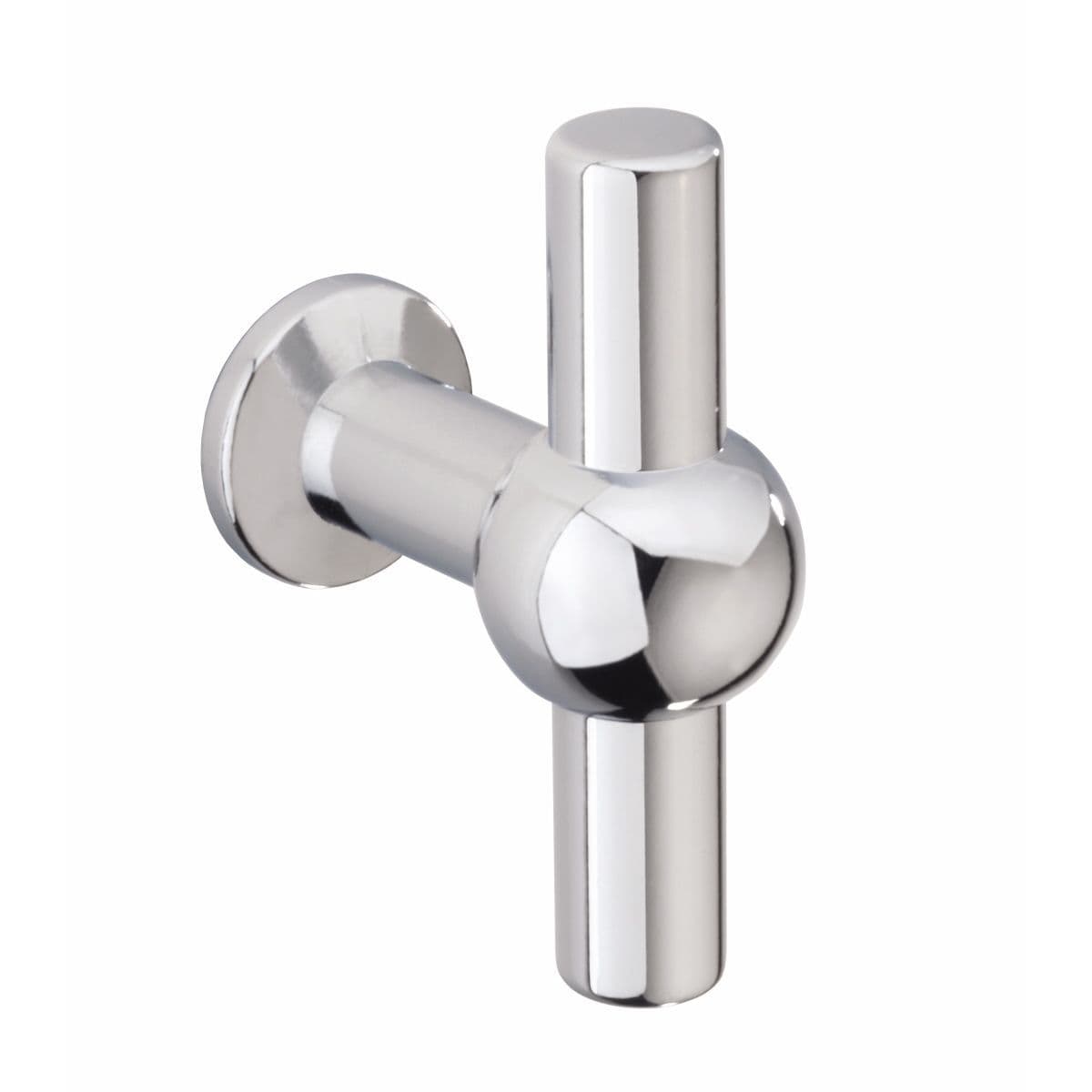 WEEL T KNOB Cupboard Handle - 60mm long - 3 finishes (PWS H1091.60)