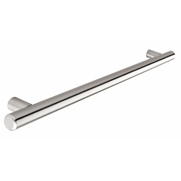 LEVEN 12mm dia T BAR Cupboard Handle - 7 sizes - BRUSHED STAINLESS STEEL EFFECT finish (PWS SS72)