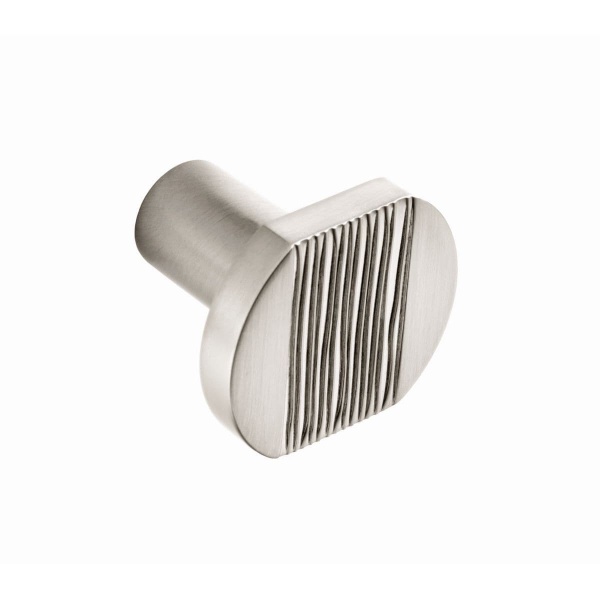 MELTON KNOB Cupboard Handle - 35mm x 35mm -BRUSHED STAINLESS STEEL EFFECT finish (PWS K530.35.SS)
