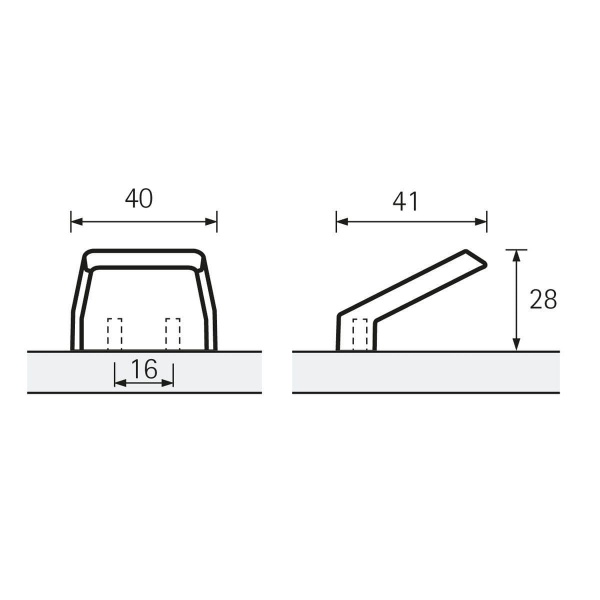 MILO KNOB PULL Cupboard Handle - 16mm h/c size - 2 finishes (HETTICH - New Modern)
