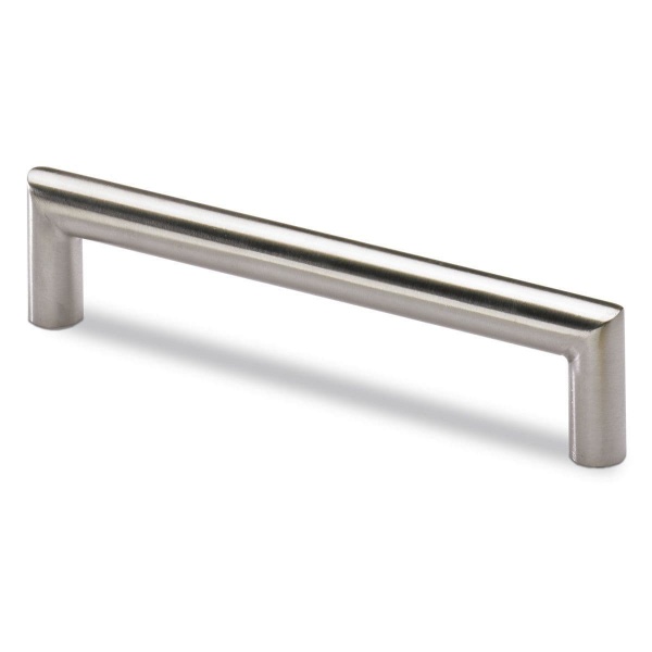 NARONA D Cupboard Handle - 10 sizes - 12mm dia bar - BRUSHED STAINLESS STEEL (HETTICH - New Modern)