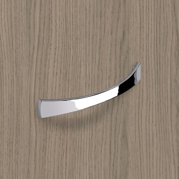 PARMA BOW Cupboard Handle - 128mm h/c size - BRIGHT CHROME PLATED finish (HETTICH - Organic)