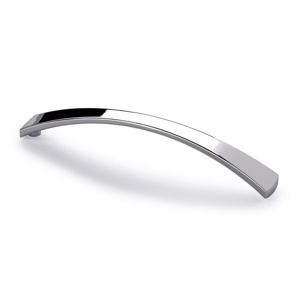 PARMA BOW Cupboard Handle - 128mm h/c size - BRIGHT CHROME PLATED finish (HETTICH - Organic)