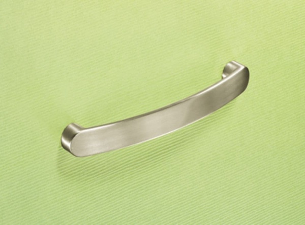SALONA BOW Cupboard Handle - 160mm h/c size - BRUSHED STAINLESS STEEL LOOK (HETTICH - Organic)