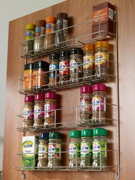 SPICE / JAR RACK - 4-tier to suit 500mm wide cabinet door (ECF WWSR)