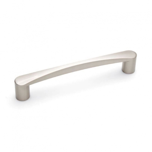 TAPERED D Cupboard Handle - 160mm h/c size - BRUSHED NICKEL finish (ECF FF82860)