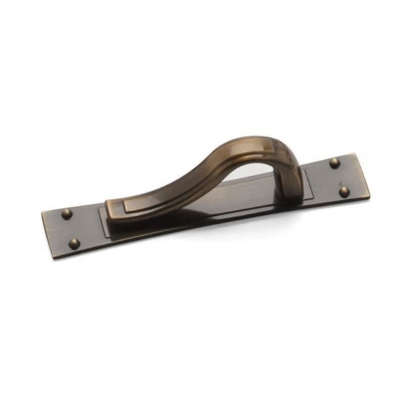 TITAN Latch & Backplate Cupboard Handle - 64mm h/c size - 3 finishes (ECF FF72664)