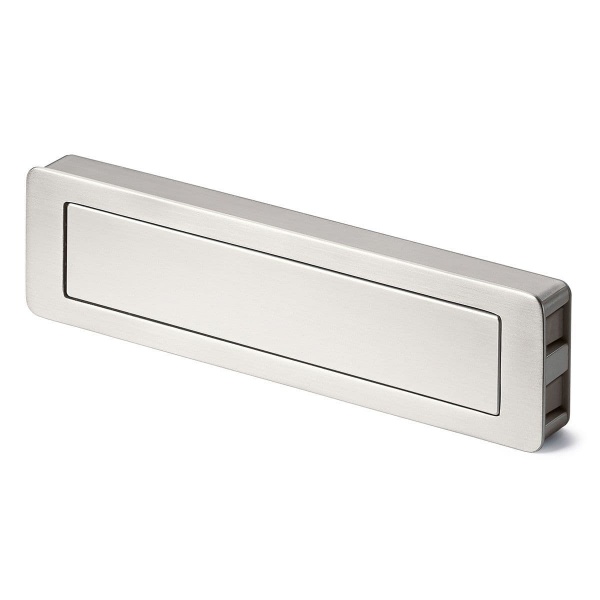 TOUCH-IN RECESSED Cupboard Handle - Complete Rectangle 181mm x 46mm - BRUSHED S/STEEL LOOK finish (HETTICH - Touch-In)
