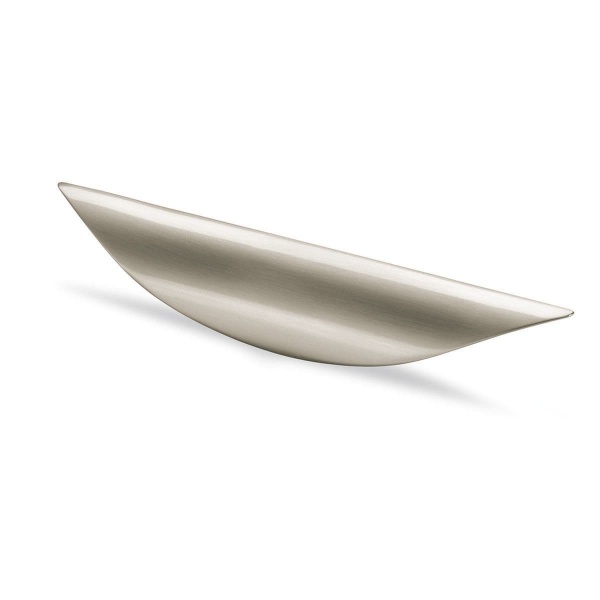TRENTO CUP Cupboard Handle - 2 sizes - BRUSHED STAINLESS STEEL LOOK finish (HETTICH - Organic)