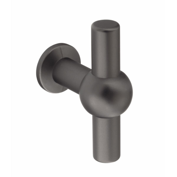WEEL T KNOB Cupboard Handle - 60mm long - 3 finishes (PWS H1091.60)