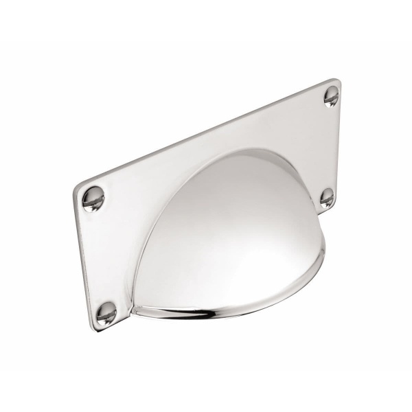 WELLINGTON CUP on BACKPLATE Cupboard Handle - 32mm h/c size - 2 finishes (PWS H1079.32)